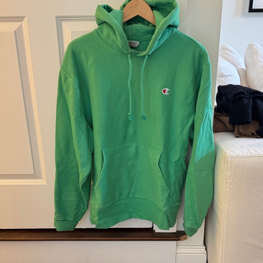 Champion Men's Vibrant Green Hoodie